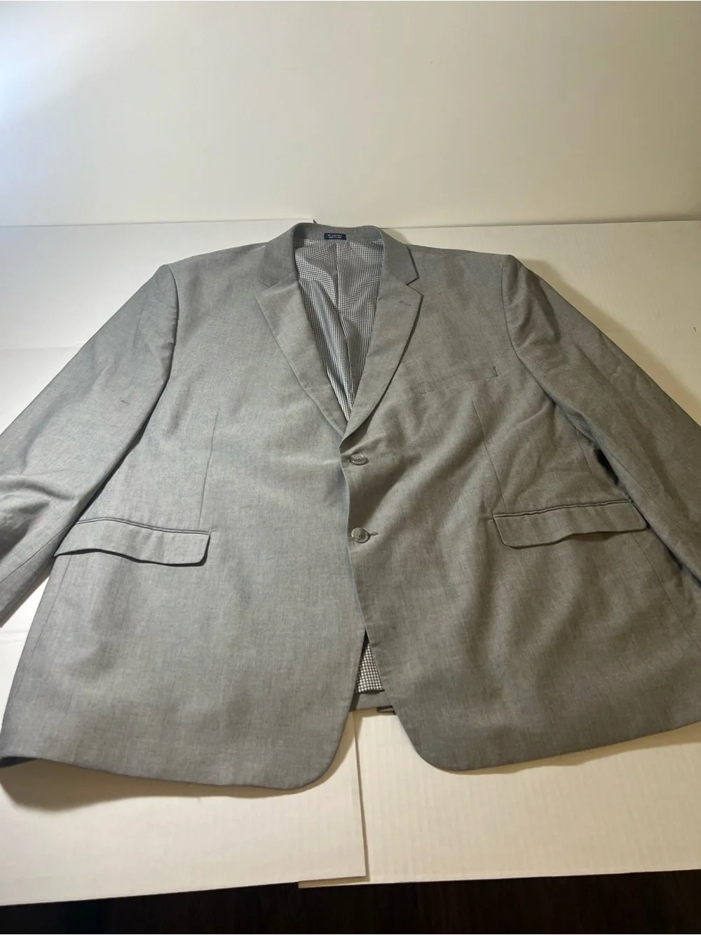 Men's Light Gray Two-Button Blazer - Tailored Modern Fit